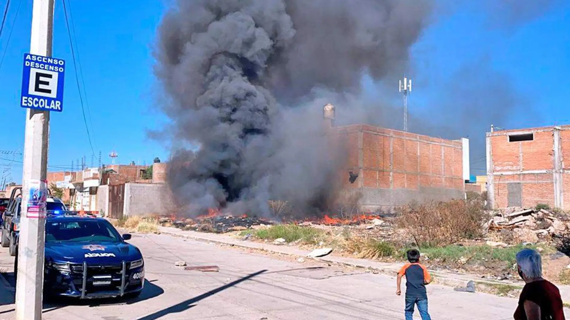 incendio en recicladora